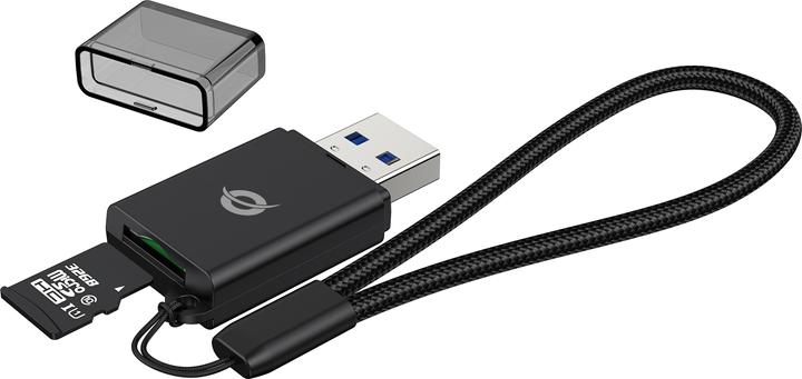 Actual product image Conceptronic Card Reader USB-A -> Micro SD/TF 3.0 black (USB)
