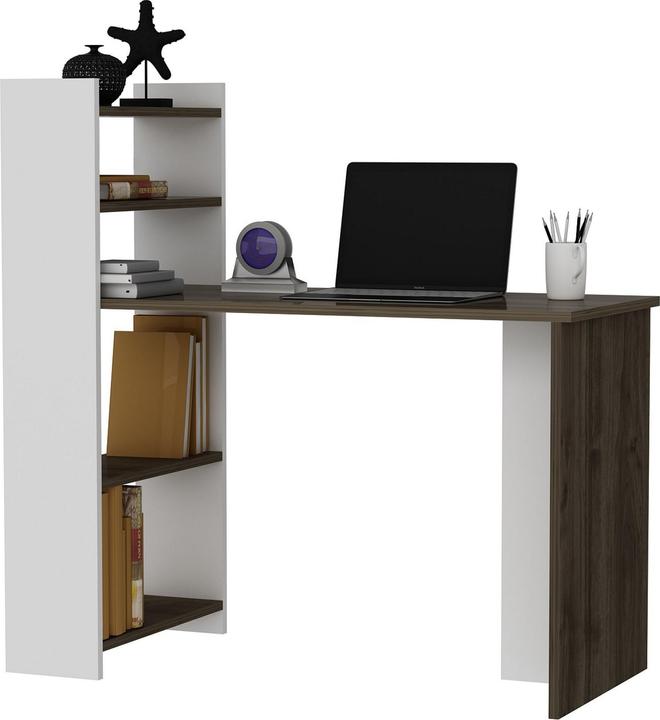 Walnut and white