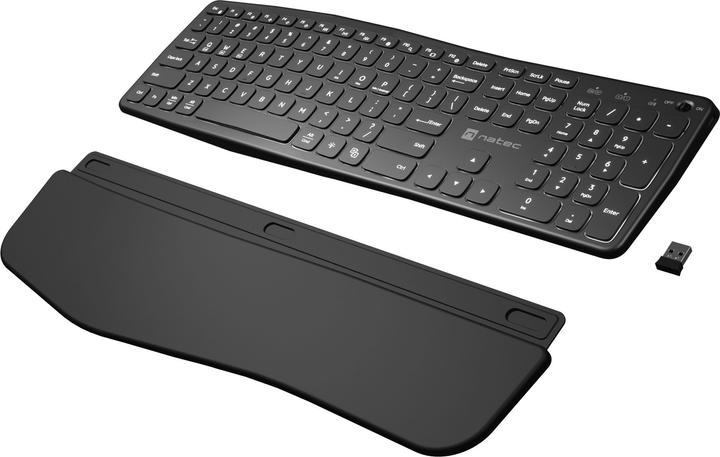 Produktbild Genesis Klawiatura Natec KLAWIATURA NATEC PORIFERA US BEZPRZEWODOWA BLUETOOTH + 2.4GHZ X-SCISSOR PODŚWIETLEN (Eng. Int., Kabellos)