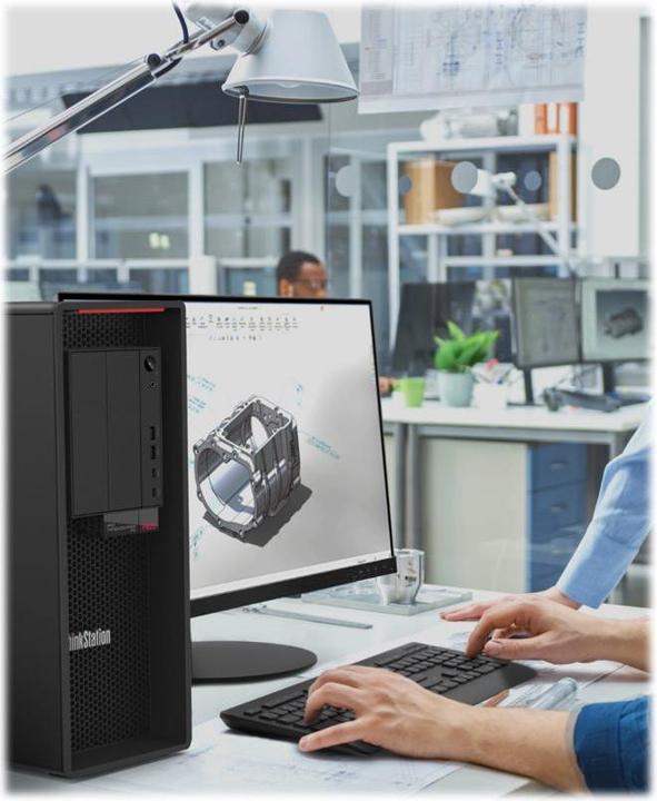 Actual product image Lenovo ThinkStation P620 (AMD Ryzen ThreadRipper PRO 5945WX, 64 GB, 1000 GB)