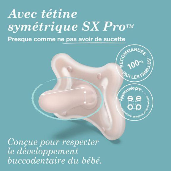 Actual product image Suavinex Soother 0.0 silicone symmetrical 2M