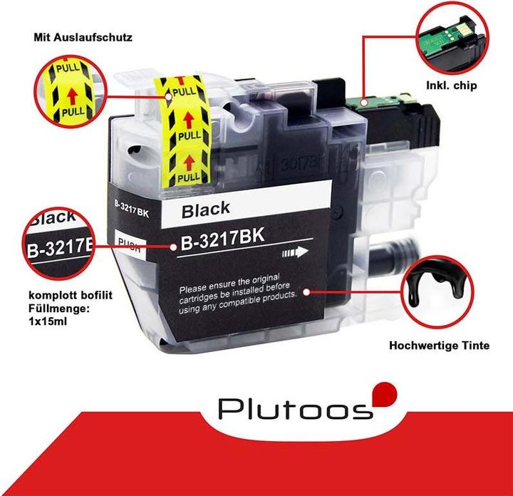 Produktbild Plutoos Brother LC-3217 Patronen XXL kompatibel, 4er Farbset