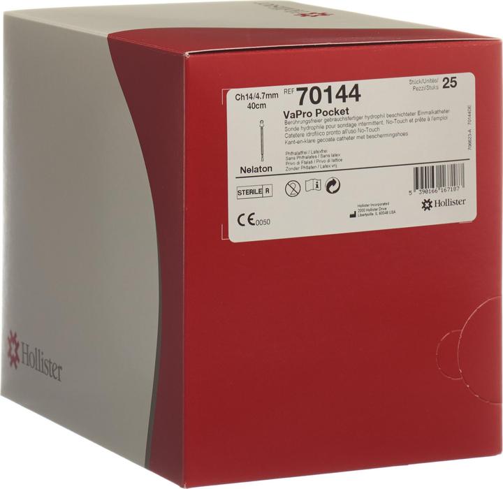 Actual product image Hollister VaPro Pocket 1x Catheter CH14 40cm 25 pcs.