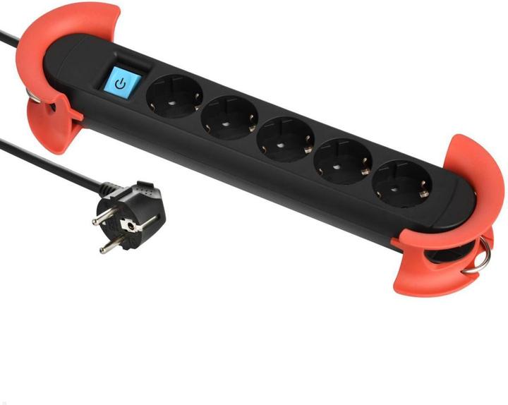 Produktbild Bachmann HOOK Indoor 5x Schutzkontakt Kunststoff mit Schalter 5m (5 x, CEE 7/3, 5 m)