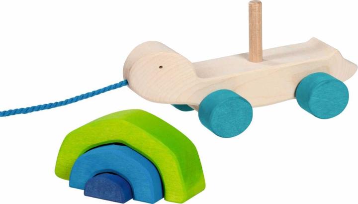 Actual product image Goki Tortuga turtle pull toy with wiggle gait