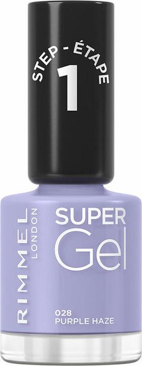 Produktbild Rimmel London Rimmel - Super Gel STEP1 - Gel nail polish 12 ml 028 Purple Haze (028 Purple Haze, Gel-Effekt Nagellack)