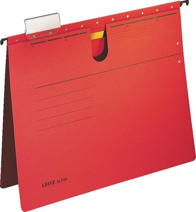 Produktbild Leitz ALPHA Hängehefter, A4, kaufmännische Heftung, rot (A4, 1 x)