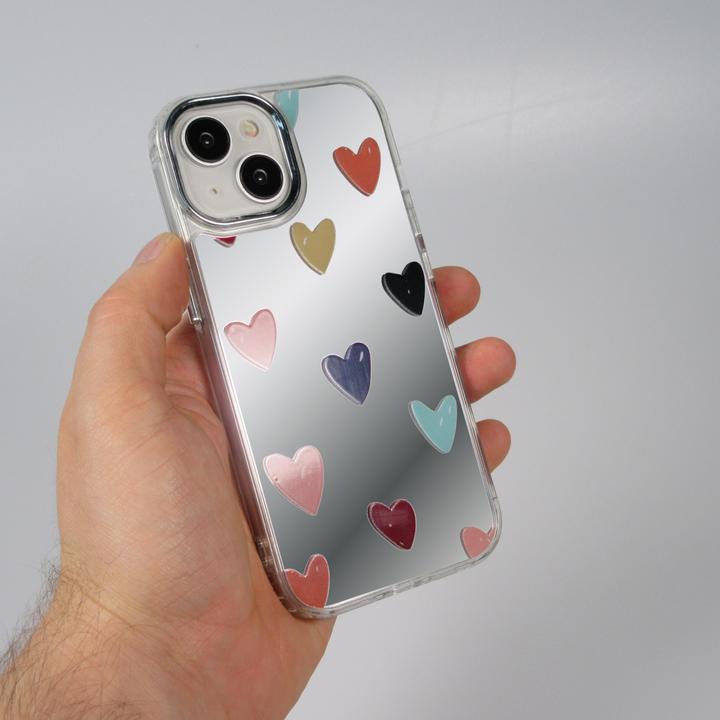 Immagine prodotto PhoneLook Cover in silicone Many Hearts con effetto specchio (Apple iPhone 14)