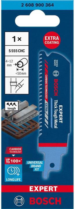 Productafbeelding Bosch Professional Zubehör Expert Dik Stevig Metaal S 555 CHC reciprozaagblad, 1 stuk