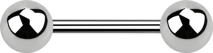 Produktbild Star Piercing Barbell silber mit zwei Kugeln (ohne Messing, Titan G23)