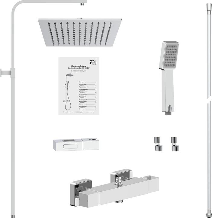Produktbild Eisl EiSt Calvino Headduschenset mit thermostatischen Mixer, Chrom (DX1104CST)