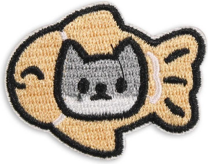 Produktbild PhoneLook Sticker Aufkleber für Handy/Tablet/Computer 3D gestickt Cat inside Fish