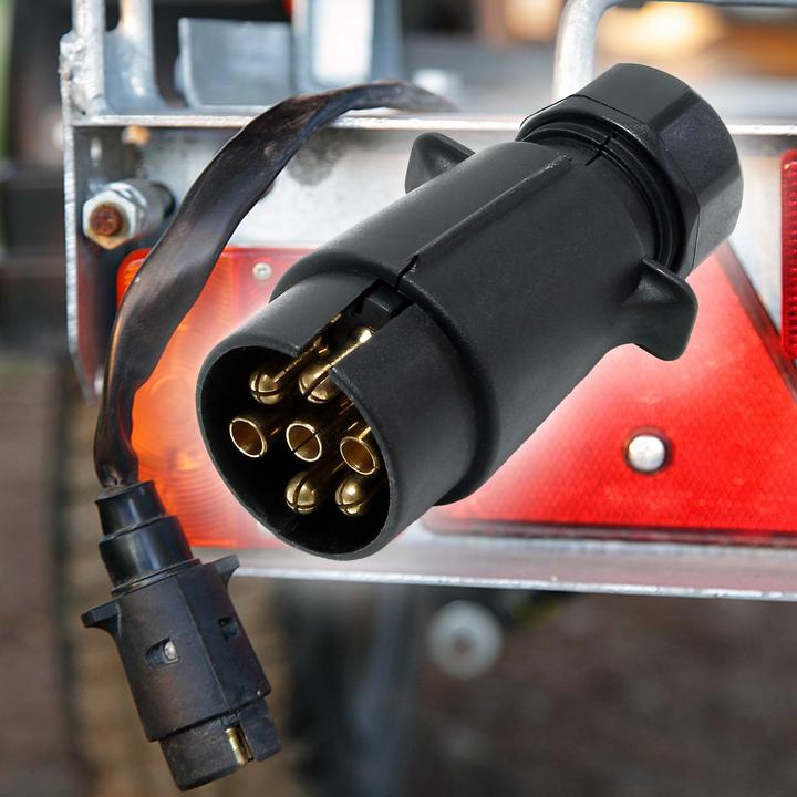 Actual product image Wiltec 7-poliger Stecker Typ N Anhängerstecker Kabelstecker KFZ Anhänger