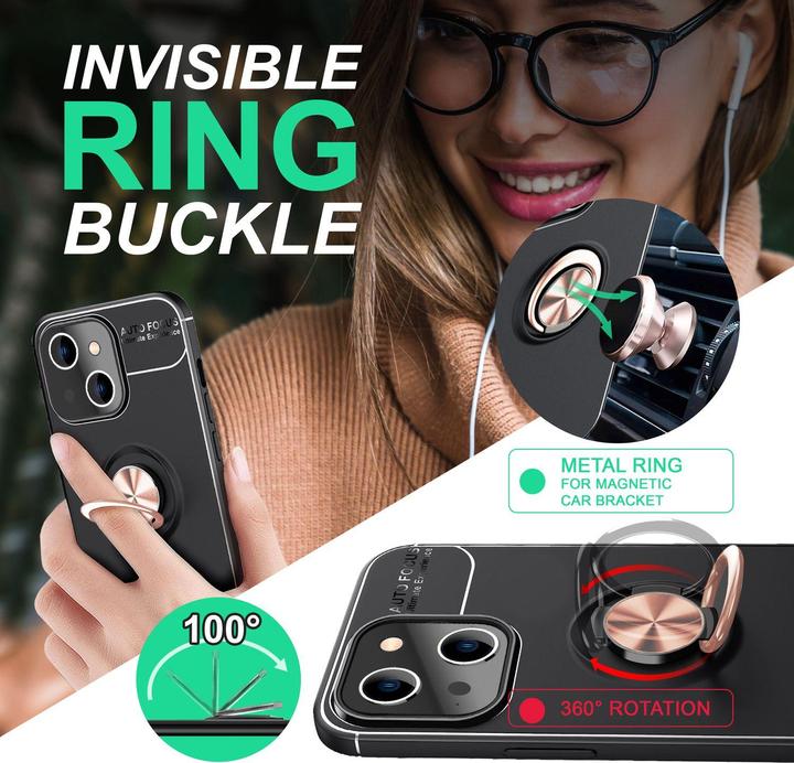 Actual product image Nalia Matte Ring Silicone Sleeve (Apple iPhone 14 Plus)
