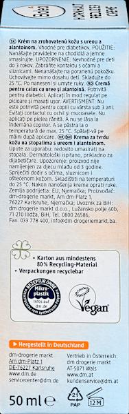 Nährwerte und Zutaten dm Balea Hornhaut-Reduziercreme (Hornhautentferner, Fusscrème & Fussgel, 50 ml)
