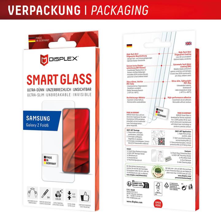 Actual product image Displex Smart Glass 2D (1 Piece, Samsung Galaxy Z Fold6)