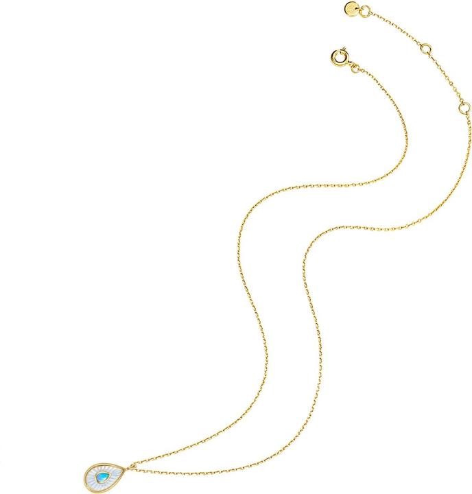 Produktbild Glanzstücke München Damen Sterling Silber Opal (synth.) Perlmutt gelbgold 40,0 cm Basiskette + 5,0 cm Verlängerung - 290 (Sterling Silber, 40 - 45 cm)
