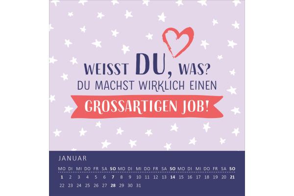 Actual product image Mini Monthly Calendar You Are My Favourite Colleague 2024 (115 x 115 mm, German)