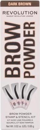 Actual product image Makeup Revolution Brow Powder Stamp & Stencil (Dark Brown)