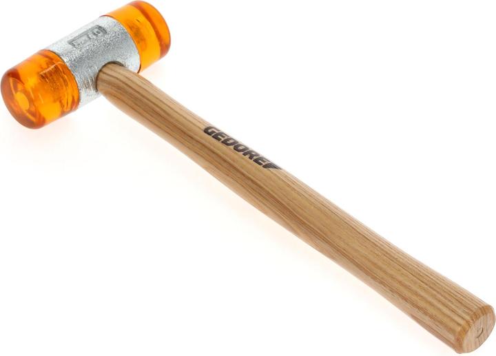 Actual product image Gedore Plastic mallet, Ø 40 mm, Interchangeable heads made of cellulose acetate, Robust ash handle (600 g)