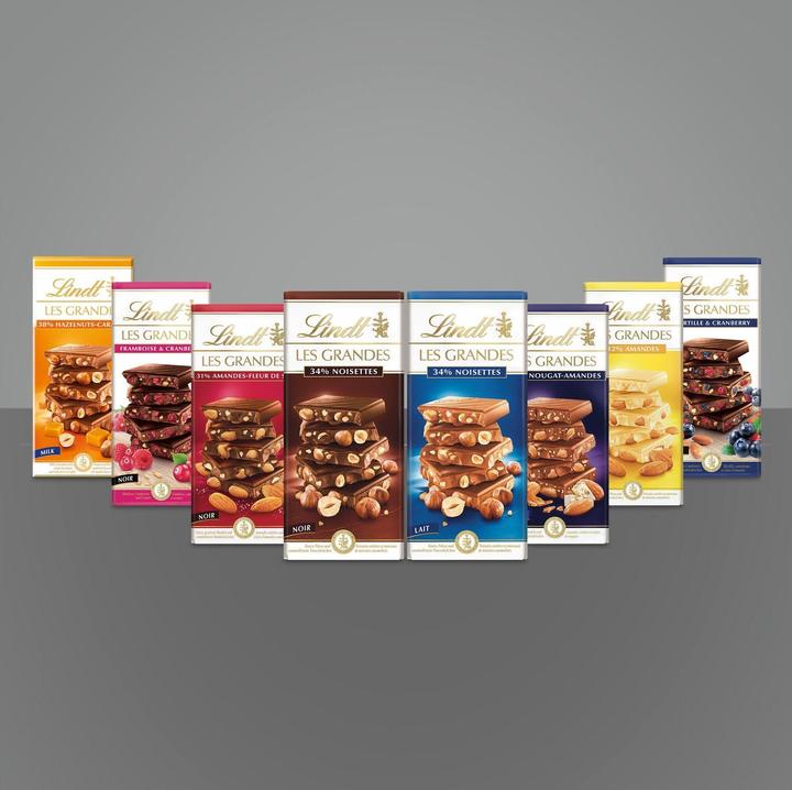 Actual product image Lindt Les Grandes Dark Nut Chocolate Bar (150 g)