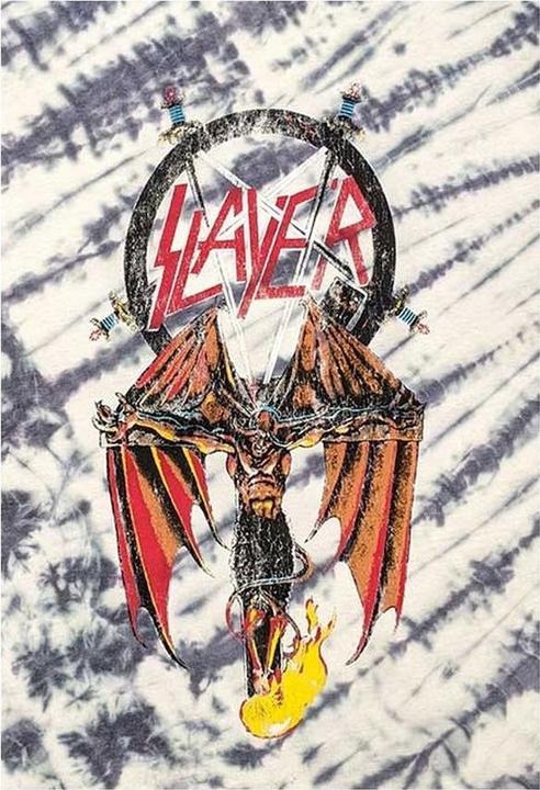 Actual product image Slayer Unisex Adult Winged Crucifix T-Shirt (M)