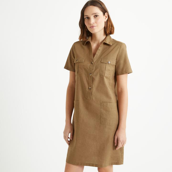Actual product image Anne Weyburn Half-length dress made from half linen (40)