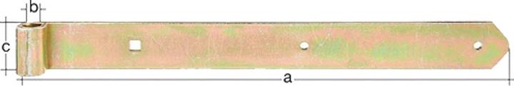 Actual product image GAH Shutter strap length 300 x 10 x 30 mm thickness 3 mm Steel galv. zinc plated thick film passiv...