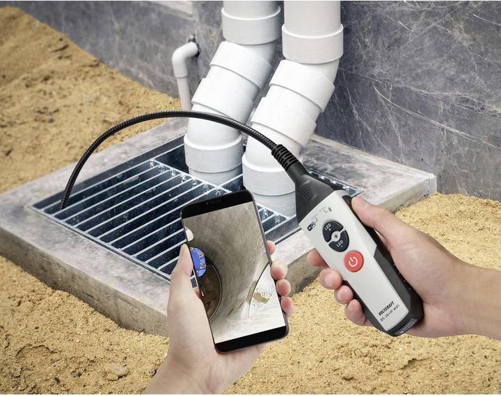 Actual product image Voltcraft BS-26+IP WIFI Endoscope Probe Ø: 9mm Probe length: 1m