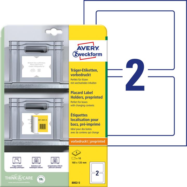 Actual product image Avery Carrier labels