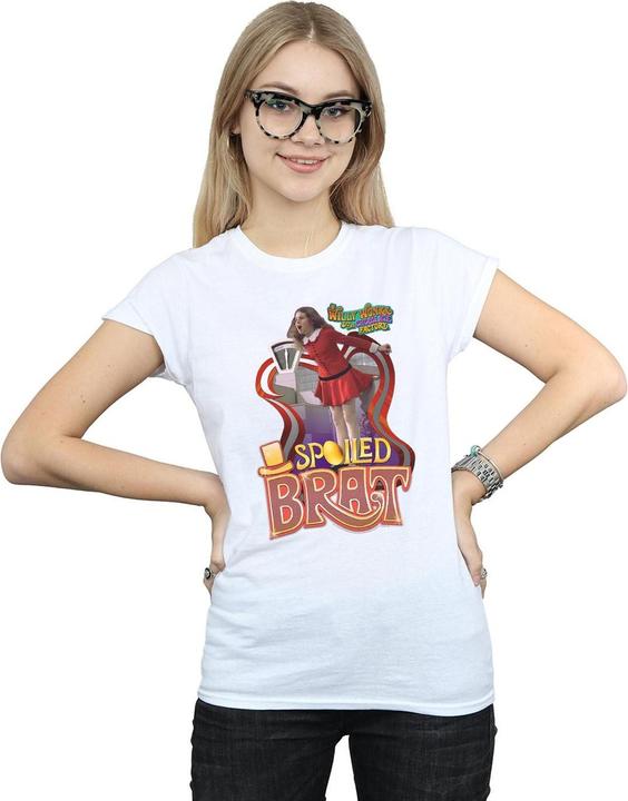 Actual product image Willy Wonka & the Chocolate Factory Womens/Ladies Spoiled Brat Cotton T-Shirt (S)