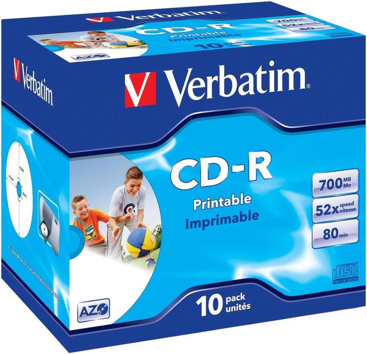 Immagine prodotto Verbatim CD-R, 52x, 700MB/80min, confezione da 10 (10 x)