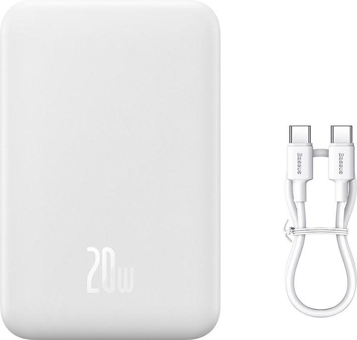 Image du produit Baseus Banque d'alimentation Magnetic Mini 20000mAh 20W (blanc) (20000 mAh, 20 W, 74 Wh)