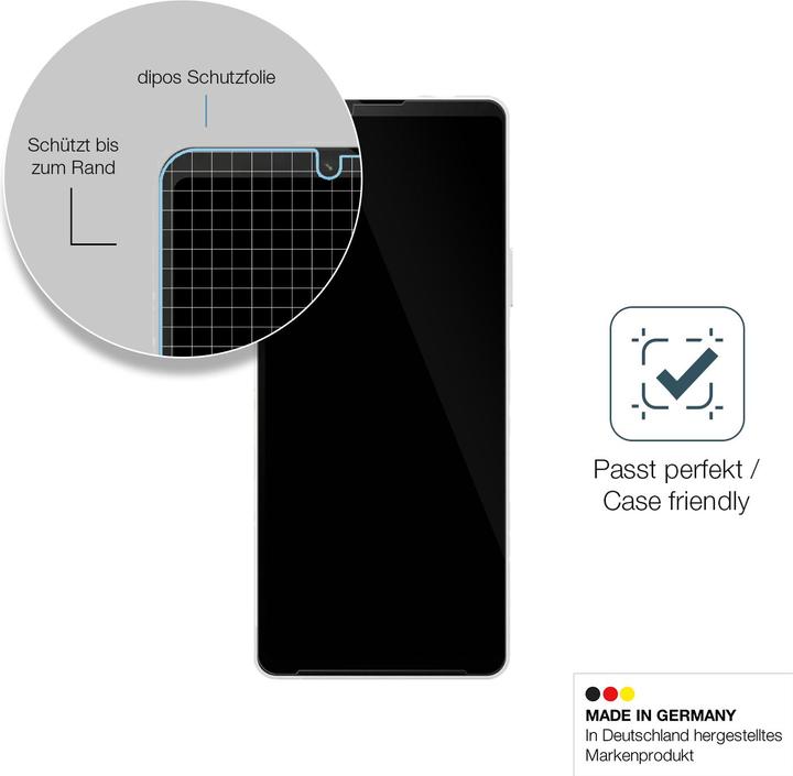 Actual product image Dipos Anti-Shock Screen Protector Clear (1 Piece, Sony Xperia 10 VI)