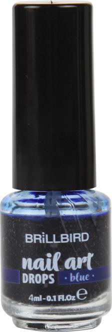 Produktbild BrillBird Nail Art Drops Blau 4ml (Blau, Farblack)