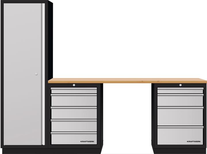 Actual product image Kraftwerk Mobilio 3er combi, tall cabinet, beech multiplex (45.80 cm, 200 cm)