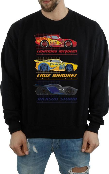 Actual product image Cars Mens Racer Profile Cotton Sweatshirt (L)