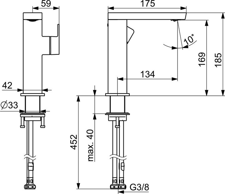 Produktbild Hansa 57142273 EHM WT-Batt. HANSASTELA 5714 Ausld.