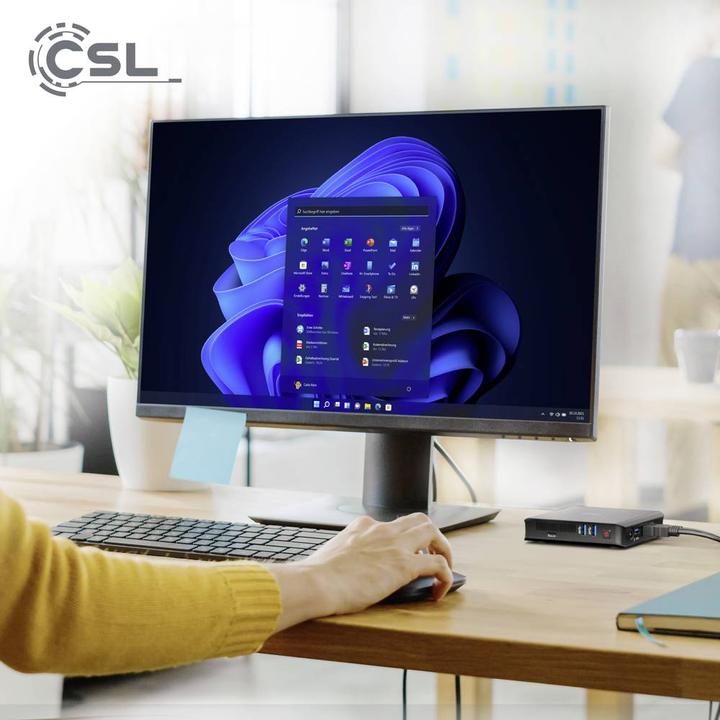 Produktbild CSL Mini PC Narrow Box Ultra HD Compact v5 (Intel Celeron N5100, 4 GB, 128 GB, Intel UHD Graphics)