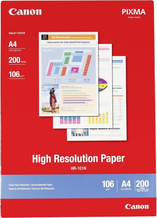 Energie-Label Canon HR-101N, High Resolution Paper, 200 Blatt (106 g/m², A4, 1 x)