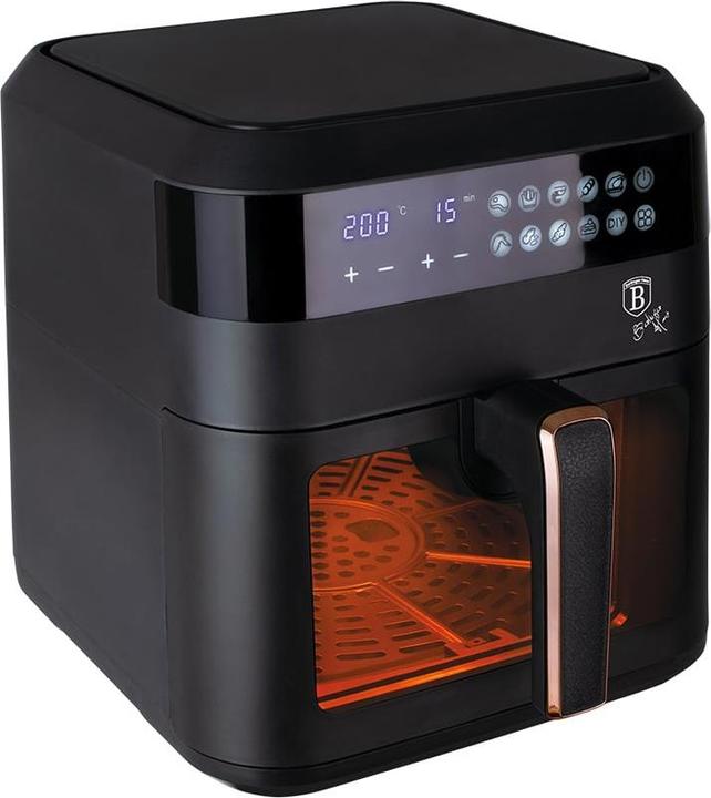 Actual product image BerlingerHaus BH9446 Air fryer, 6,3L, visible window Black Rose CollectionMona