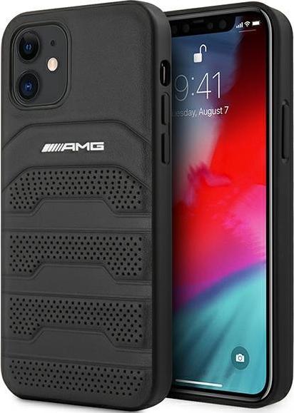 Image du produit Mercedes AMG AMHCP12SGSEBK iPhone 12 mini 5,4" czarny/black hardcase Leather Debossed Lines (Apple iPhone 12 mini)
