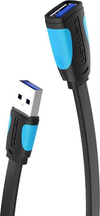 Actual product image Vention Flat rate USB 3.0 extender VAS-A13-B200 2m Black (2 m, USB 2.0)