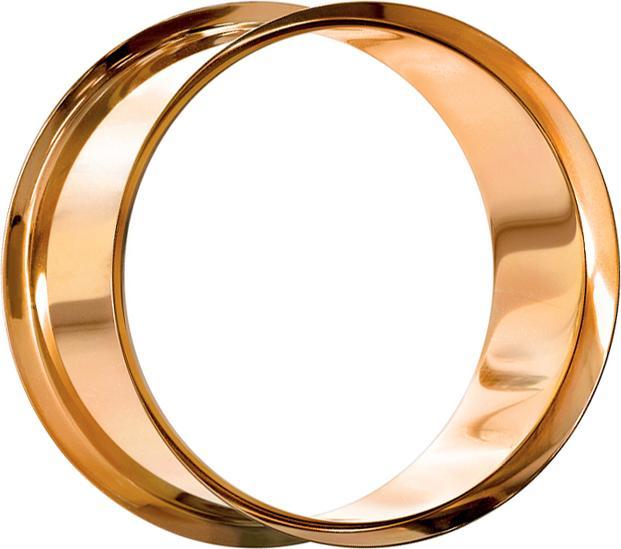 Star Piercing Flared Tunnel rosegold (Chirurgenstahl 316L)