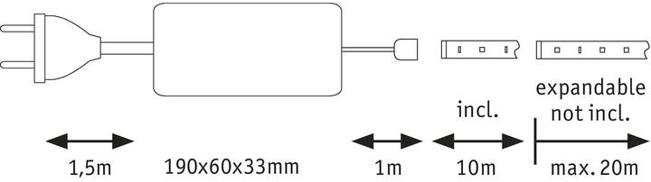 Immagine prodotto Paulmann MaxLED (Bianco freddo, 1000 cm, Interno)