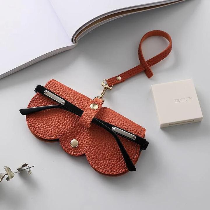 Only-Bags.Store Geprägte Brillenhülle Niedliche hängende PU Leder Sonnenbrillen Lesebrillen Aufbewahrungstasche