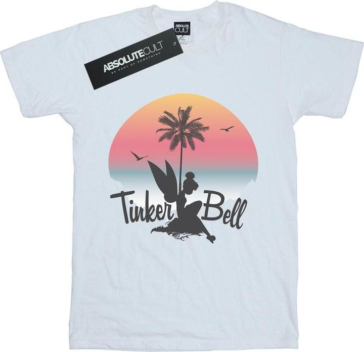 Actual product image Disney Womens/Ladies Tinker Bell Sunset Cotton Boyfriend T-Shirt (XL)