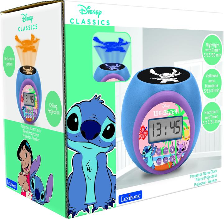 Actual product image Lexibook Stitch Projector Alarm Clock