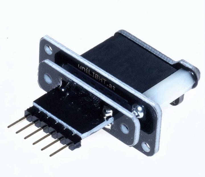 Produktbild Unilight direktsteckverbindung header mit 6 primä polen, bausatz, 2pcs, uni kontaktleiste