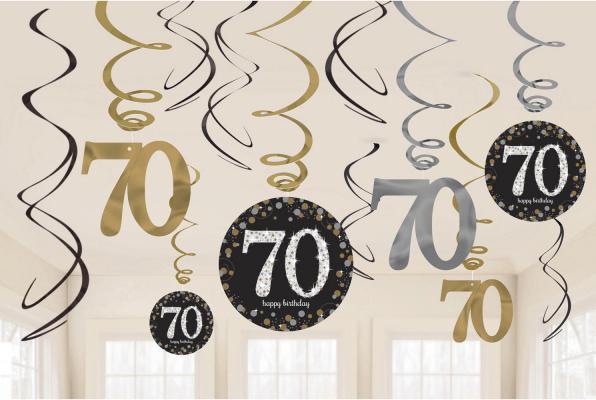 Produktbild Amscan Dekorationen 70 Jahre "Alles Gute zum Geburtstag"